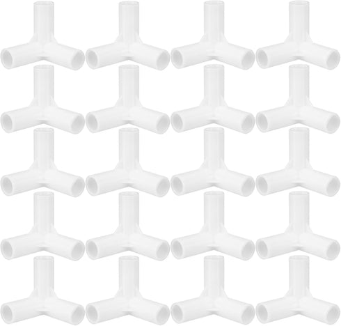 SEWACC 20pcs Storage Rack Connectors: 3-way Modular Shoe Rack Joints 11mm inner