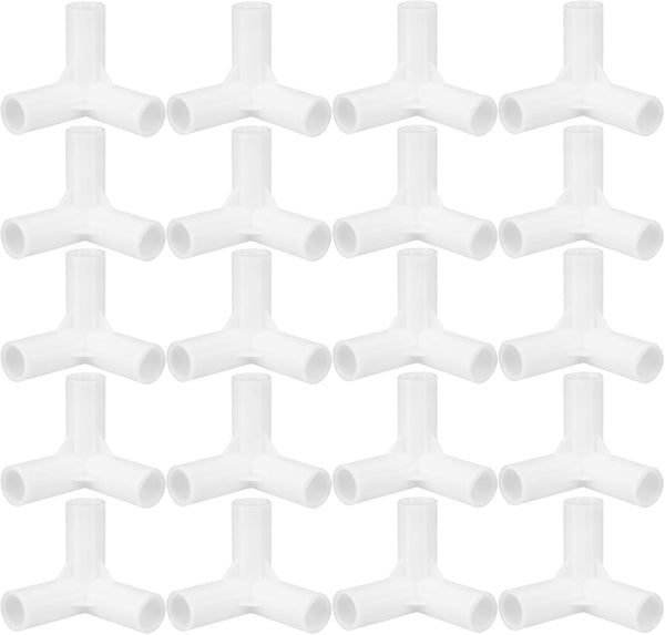 SEWACC 20pcs Storage Rack Connectors: 3-way Modular Shoe Rack Joints 11mm inner