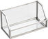 Feyarl Glass Business Card Holder Stand, Gold Office Name Card Display for Desktop