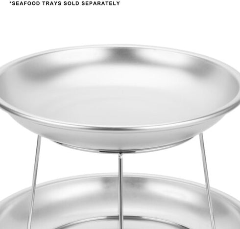Soro Essentials 7" - Seafood Tray Display Rack Chrome Plated - Buffet Tower Tiered Serving Stand Seafood Tower Stand
