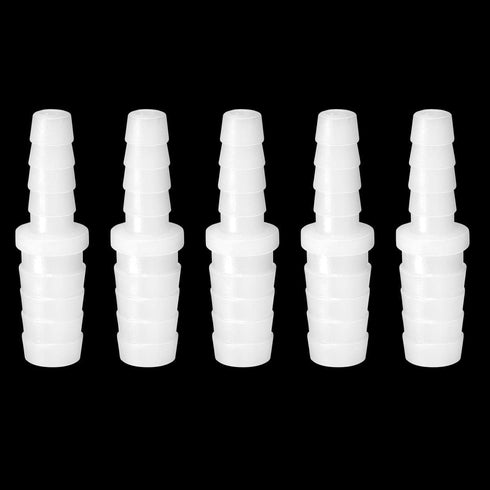 Feelers Plastic Hose Barb Reducer, 5/16" to 1/4" Barb Hose ID, Reducing Fitting for Coffee Maker & Aquarium