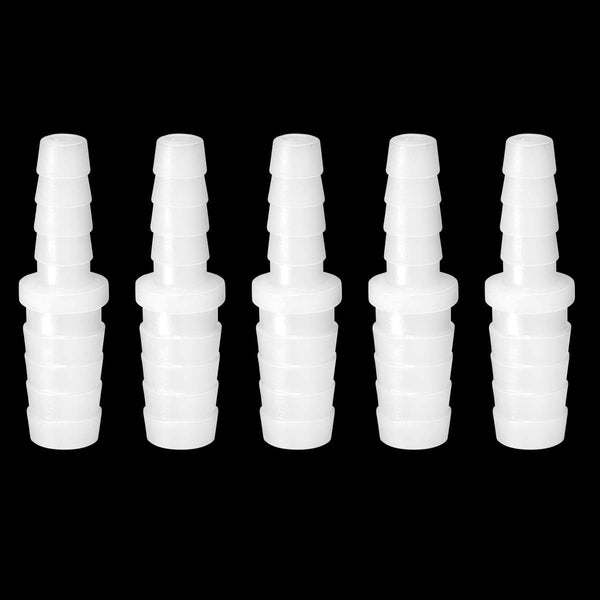 Feelers Plastic Hose Barb Reducer, 5/16" to 1/4" Barb Hose ID, Reducing Fitting for Coffee Maker & Aquarium