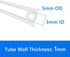 3mm 5mm (16.4 Quickun Pure Silicone Tubing, ID x OD High Temp Food Grade Tube Pure Silicone Hose Tube for Home Brewing