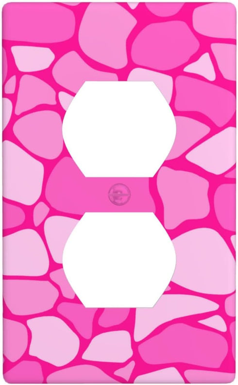 Pink Single Duplex Outlet Light Switch Plate Cover for Home, Bedroom, Kitchen - Decorative 4.5 * 2.76 Inches