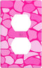Pink Single Duplex Outlet Light Switch Plate Cover for Home, Bedroom, Kitchen - Decorative 4.5 * 2.76 Inches