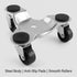 4 6" 200 lbs QWORK pcs Steel Tri-Dolly, Load Capacity, for Moving Furniture & Appliances, Swivel Caster Easy Tool