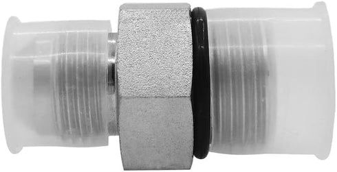 (2-PACK) 6400-08-10-O Hydraulic Hose Adapter Fitting - 1/2" Male JIC 37° Flare × 5/8" Male O-Ring
