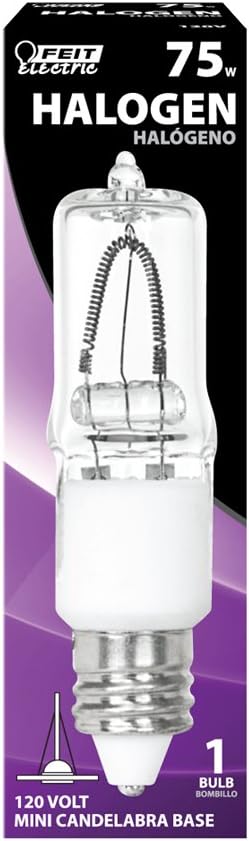Feit Electric Q75/CL/MC 75-Watt Halogen T4 Bulb