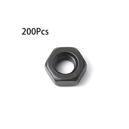 pouilzx M3 8 200pcs Carbon Steel Grade Hexagon Hex Nut Black Carbon Steel
