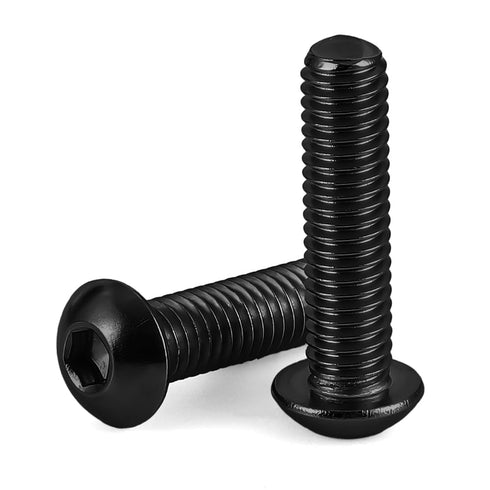 1/4-20 x 1/2" Button Head Socket Cap Screws, Black Oxide, Grade 10.9 Alloy Steel, 50 PCS