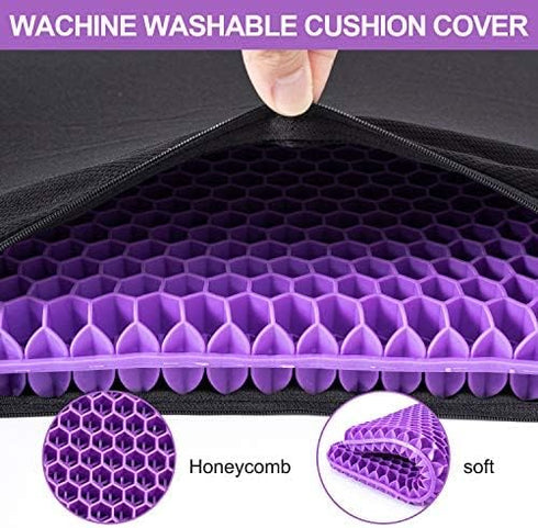 Fzitiy Gel Seat Cushion, for Long Sitting -Double Thick Gel Seat Cushion Breathable Honeycomb Chair Cushion