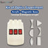 Physics Optical Experiment Kit with Reflector, Refraction Triangular Prism, Convex Lens, Concave Mirror