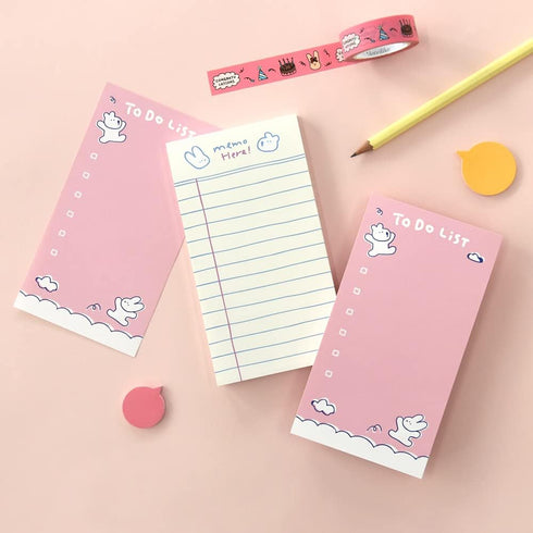 Monolike Memopad Happy and Lucky Petit Petit B SET, 4 Packs, 320 Sheets Total, Note Pads, Writing Pads