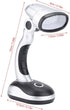 Zerodis Adjustable 12 LED Desk Lamp, Eye Care Reading Table Light, Battery Powered