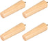 4pcs M8 5x15cm KALLORY Solid Wood Furniture Legs Sofa Replacement Legs Cabinet Feet with Threaded Rod for Coffee Table