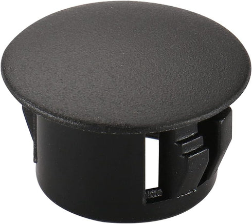 Baomain 100-Pack Plastic Hole Plugs Black 1/2" (12.6mm) Locking Plugs for Furniture, Cabinets & Automotive