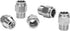 Push to Connect Fitting, 304 Stainless Steel Male Straight 1/2" Tube OD x 3/8" NPT Thread (Pack of 5)