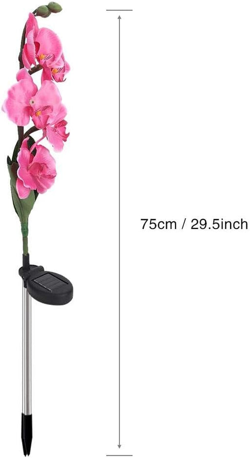 Yosoo Garden Solar Lights, Waterproof Moth Orchid Shape Light-Activated LED Pathway Light
