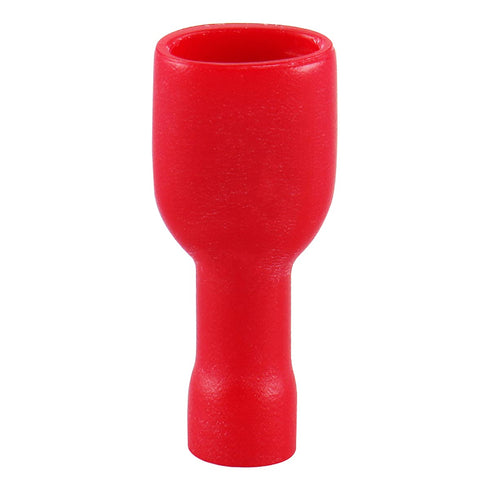 Baomain 0.187" Female & Male Spade Connectors, 22-16 AWG Fully Insulated Crimp Terminals, Red (200-Pack)
