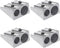 Czhotg 4Pcs Makeup Pencil Sharpen, Manual Double Hole Pencil Sharpener 2-Hole Metal Pencil
