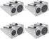 Czhotg 4Pcs Makeup Pencil Sharpen, Manual Double Hole Pencil Sharpener 2-Hole Metal Pencil