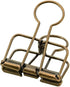 Hollow Out Paper Binder Clip - Invoice Bill Clip - Office Supplies Pack of 10 (M, Bronze)