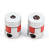 Zeberoxyz 2PCS Aluminium Plum Flexible Shaft Coupling, 6.35mm to 8mm Motor Connector for 3D Printer and CNC Machine