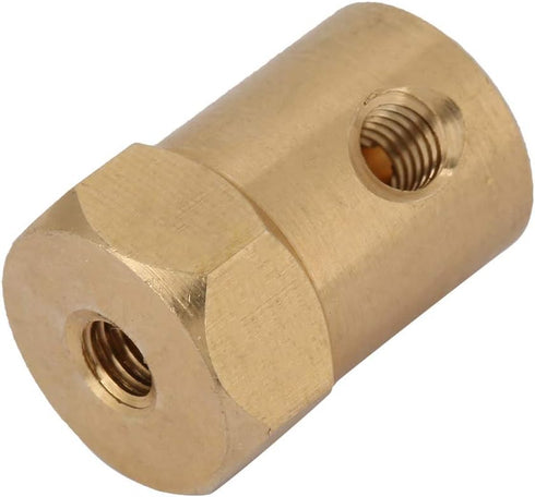 Hex Coupler, 4Pcs Premium Brass Motor Shaft Connector for RC Motor Car Wheels Tires (Bore Diameter 2mm)