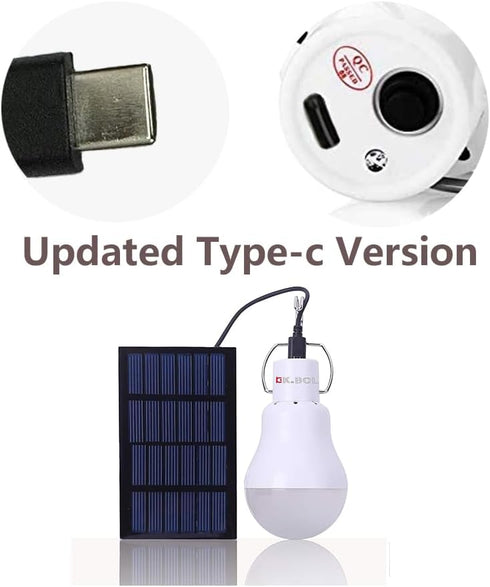 Bulb Bulbs Solar Powered Light Led Solar Lights Camping Lamp Emergency Light Solar Lamp for Home Shed Patio Garden