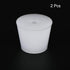 MECCANIXITY Silicone Rubber Tapered Plug, 28mm to 37mm with Hole, White for Laboratory Use, 2 Pieces