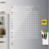 RR RAXMIN 17''x12'' Magnetic Acrylic Chore Chart - Clear Dry Erase Board for Adults and Teenagers with 3 Markers