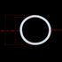X AUTOHAUX Silicone O-Rings, 50mm OD, 43mm ID, 3.5mm Width VMQ Seal Gasket for Pipe Repair, Pack of 10