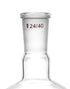 QWORK Glass 500ml Single Neck Flat Bottom Boiling Flask, 24/40 Standard Joint, Heavy Wall Lab Glassware
