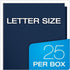 Oxford Laminated Twin-Pocket Folders, Letter Size, Navy, Box of 25, Holds 100 Sheets