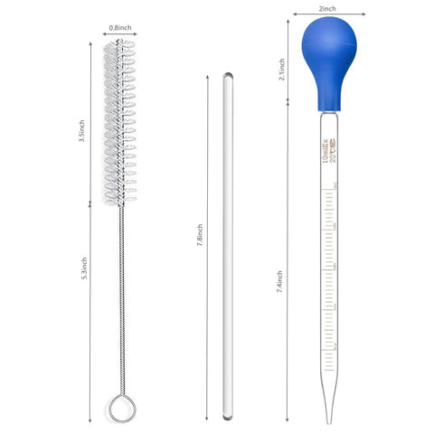 10ml Glass Droppers Pipettes - Graduated Liquid Lab Pipette (4)