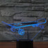BVAZTVP 3D Light,7 Skateboard LED Table Desk Lamp,Optical Illusion Night Colors Change with USB Charge Touch Control