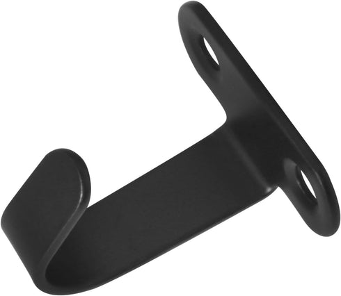 ITROLLE 6PCS 35x33mm Stainless Steel Ceiling Kitchen Hooks Black Universal Single Hooks for Hanging Spatulas Glassware