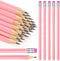 Tinlade 50 Pcs Triangular Grip Pencils, Wedding Pencils HB Graphite Pack with Eraser for School Drawing Sketching