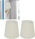 2Pcs E14 European Style Indoor Lampshades for Table Lamp Fabric Lampshade for Chandelier Floor Lamp(Beige)