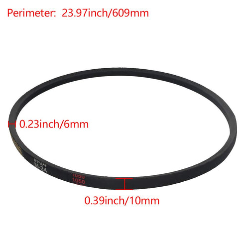 Othmro M-24 Drive V Belt 24in Inner Girth - Industrial Power Rubber Transmission Belt for Lawn Mower