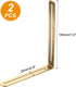 2 Pack 7.6 inch 90 uxcell Adjustable Corner Braces, Stainless Steel L Bracket with Slotted Holes, Degree Corner Bracket
