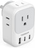 Australia New Zealand Power Adapter USB C, TESSAN Power Plug Adapter with 4 Electrical Outlets and 3 USB Ports
