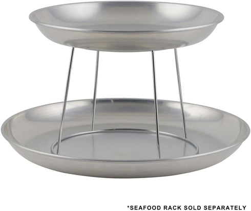 Soro Essentials 12" - Brushed Aluminum Seafood Serving Tray- Serving Platter Serving Tray Dish Serving Platter