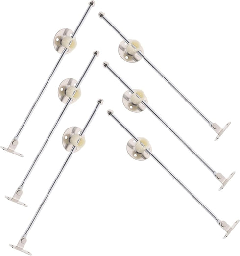 Uonlytech 6pcs Cabinet Support Rods Durable Iron Hinge Connectors for Bedside Cabinets