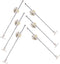 Uonlytech 6pcs Cabinet Support Rods Durable Iron Hinge Connectors for Bedside Cabinets