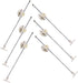 Uonlytech 6pcs Cabinet Support Rods Durable Iron Hinge Connectors for Bedside Cabinets