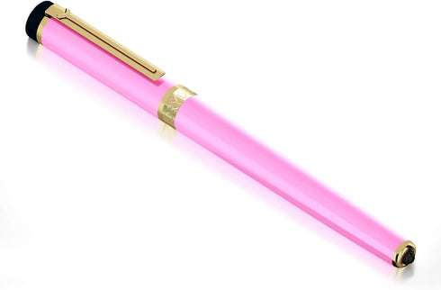 Dryden Designs Fountain Pen Gift Pouch with Medium Nib and 24 Ink Cartridges - MCM (Luscious Pink)