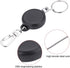 Retractable Keychains Badge Reel Holder, Stainless Steel Keyring with 60cm Steel Wire Rope