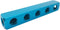 1/2" PT Threaded Ports Aluminum Quick Connect 5 Way Air Manifold Block Splitter, Blue