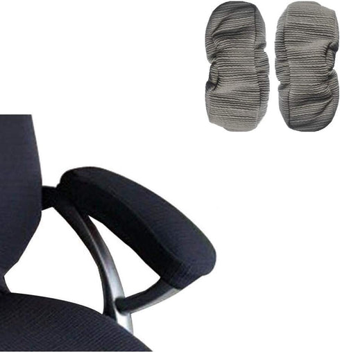Chair Arm Pad Covers, Removable Washable Office Chair Armrest Covers (#Gray)
